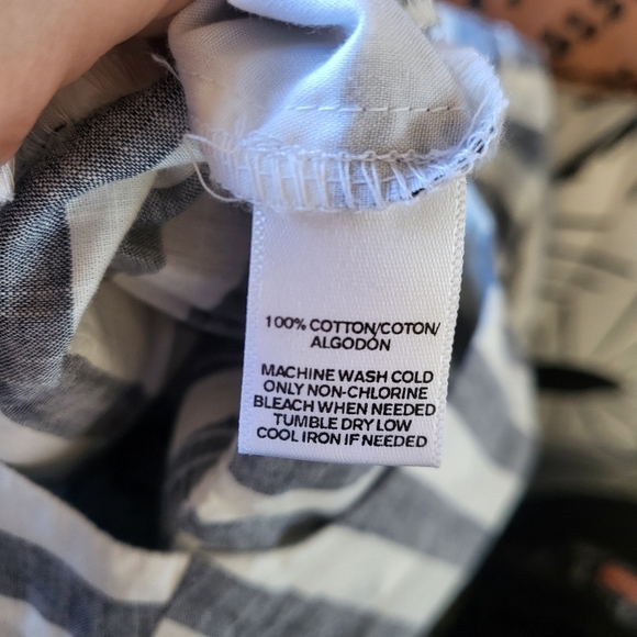 EUC Ann Taylor Loft Beach Striped Romper Navy White Cotton Size 4 - Picture 11 of 12